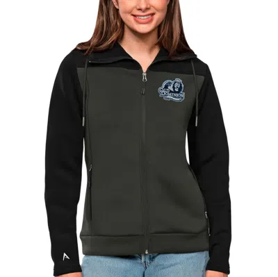 Antigua Black/charcoal Old Dominion Monarchs Protect Full-zip Jacket
