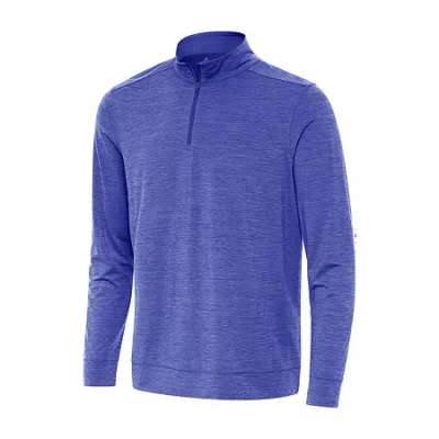 Antigua Bright 1/4 Zip Mens Lightweight Track Jacket In Blue