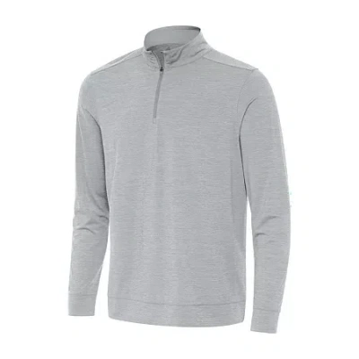 Antigua Bright 1/4 Zip Mens Lightweight Track Jacket In Gray