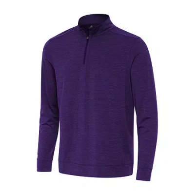 Antigua Bright 1/4 Zip Mens Lightweight Track Jacket In Purple