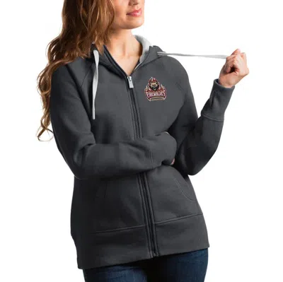 Antigua Charcoal Albany Firewolves Victory Pullover Hoodie