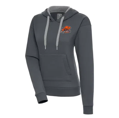 Antigua Charcoal Bucknell Bison Victory Pullover Hoodie