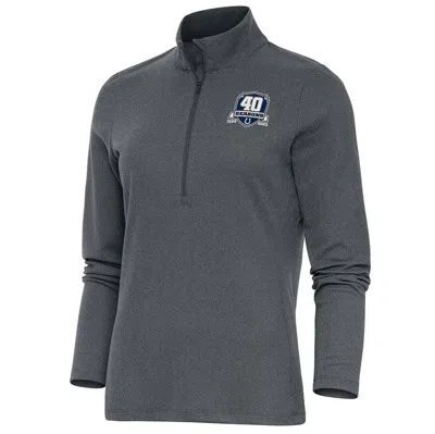 Antigua Charcoal Indianapolis Colts 40th Anniversary Epic Quarter-zip Pullover Top