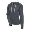 ANTIGUA ANTIGUA CHARCOAL LIBERTY FLAMES VICTORY PULLOVER HOODIE