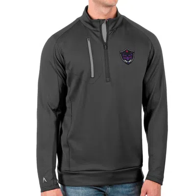 Antigua Charcoal Panther City Lacrosse Club Generation Quarter-zip Pullover Top