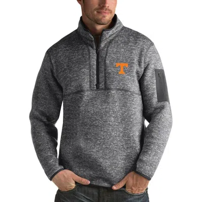 Antigua Charcoal Tennessee Volunteers Fortune Half-zip Sweatshirt