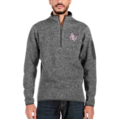 Antigua Charcoal Texas Southern Tigers Big & Tall Fortune Quarter-zip Pullover Jacket