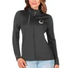 Antigua Charcoal/silver Vancouver Canucks Generation Full-zip Pullover Jacket In Charcoal