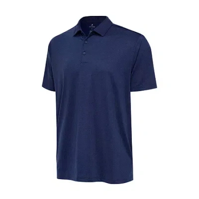 Antigua Ellipse Mens Classic Fit Short Sleeve Polo Shirt In Blue