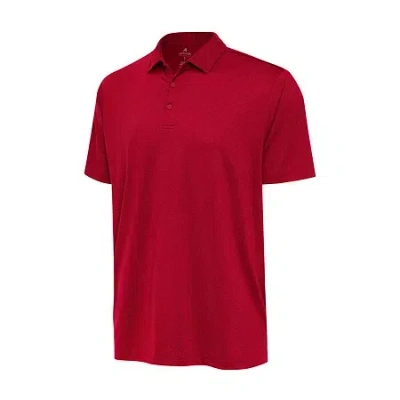 Antigua Ellipse Mens Classic Fit Short Sleeve Polo Shirt In Red