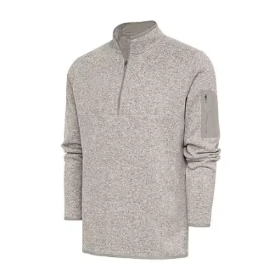 Antigua Fortune 1/4 Zip Mens Lightweight Track Jacket In Gray