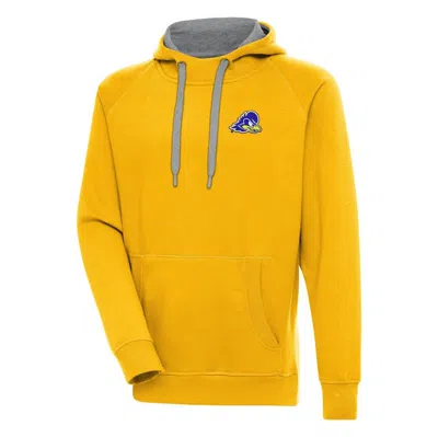 Antigua Gold Delaware Fightin' Blue Hens Victory Pullover Hoodie