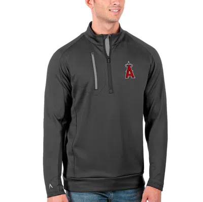 Antigua Gray Los Angeles Angels Generation Quarter-zip Pullover Jacket
