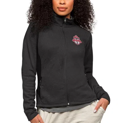 Antigua Heather Black Toronto Fc Team Logo Course Full-zip Jacket