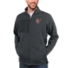 ANTIGUA ANTIGUA HEATHER CHARCOAL BOWLING GREEN ST. FALCONS COURSE FULL-ZIP JACKET