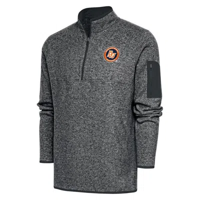 Antigua Heather Gray Bowling Green Hot Rods Big & Tall Fortune Quarter-zip Pullover Jacket