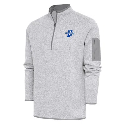 Antigua Heather Gray Indiana State Sycamores Fortunate Digital Thermal Quarter-zip Jacket