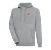 ANTIGUA ANTIGUA HEATHER GRAY INDIANAPOLIS CLOWNS VICTORY PULLOVER HOODIE