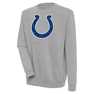 Antigua Heather Gray Indianapolis Colts Victory Pullover Sweatshirt