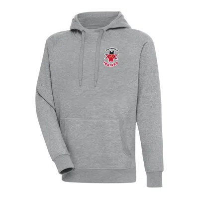 Antigua Heather Gray Indianapolis Indians Victory Pullover Hoodie