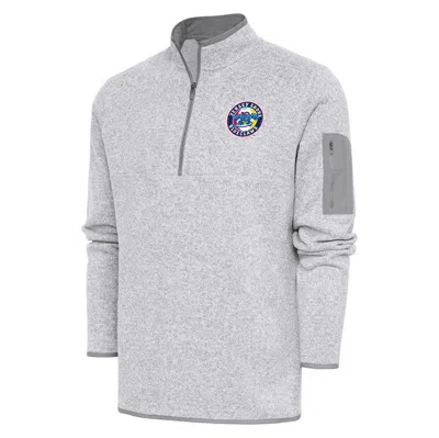 Antigua Heather Gray Jersey Shore Blueclaws Fortune Quarter-zip Pullover Jacket