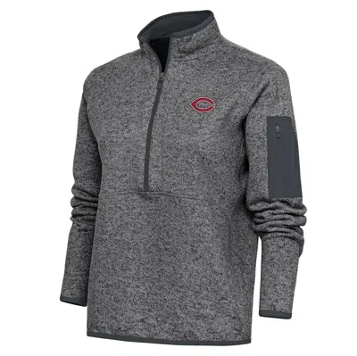Antigua Heather Gray Uchicago Maroons Fortune Half-zip Pullover Jacket