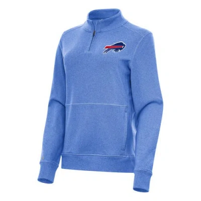 Antigua Heather Royal Buffalo Bills Crush Quarter-zip Jacket