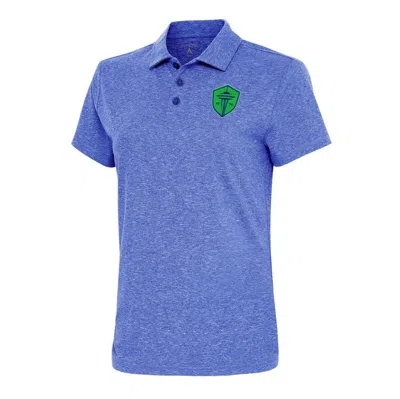 Antigua Heather Royal Seattle Sounders Fc Motivated Polo In Blue