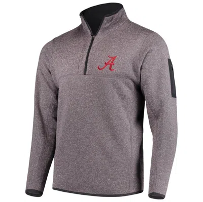 Antigua Charcoal Alabama Crimson Tide Fortune Half-zip Sweatshirt