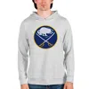 ANTIGUA ANTIGUA HEATHERED GRAY BUFFALO SABRES ABSOLUTE PULLOVER HOODIE