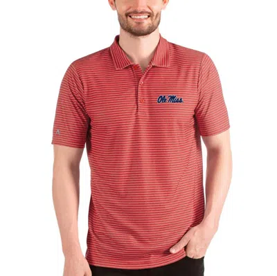 Antigua Heathered Red/white Ole Miss Rebels Esteem Polo In Heather Red