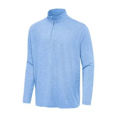 Antigua Hunk 1/4 Zip Mens Lightweight Track Jacket In Blue