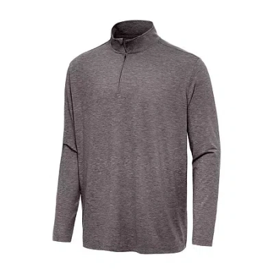 Antigua Hunk 1/4 Zip Mens Lightweight Track Jacket In Gray