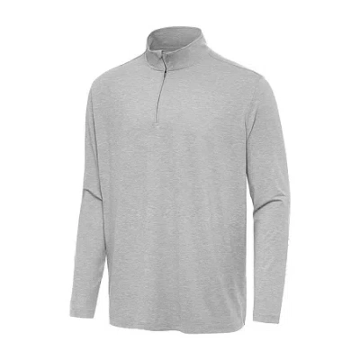 Antigua Hunk 1/4 Zip Mens Lightweight Track Jacket In Gray