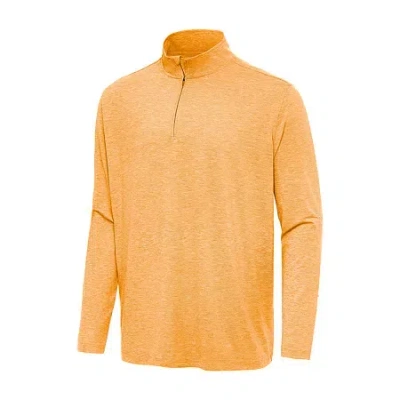 Antigua Hunk 1/4 Zip Mens Lightweight Track Jacket In Orange
