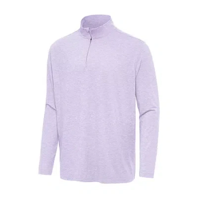 Antigua Hunk 1/4 Zip Mens Lightweight Track Jacket In Purple