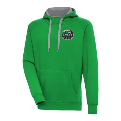 Antigua Kelly Green Great Lakes Loons Victory Pullover Hoodie
