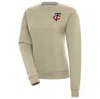 Antigua Khaki Minnesota Twins Victory Pullover Sweatshirt In Khaki