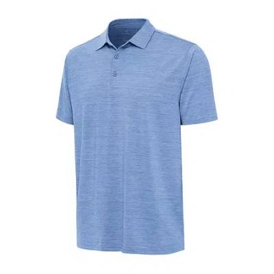 Antigua Layout Mens Classic Fit Short Sleeve Polo Shirt In Blue