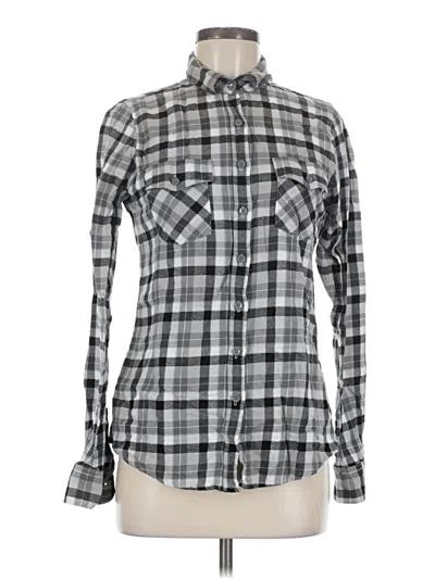 Pre-owned Antigua Long Sleeve Button Down Shirt In Gray