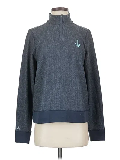Pre-owned Antigua Long Sleeve Turtleneck In Blue