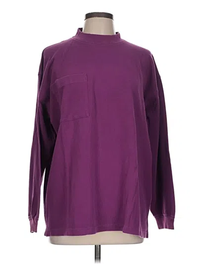 Pre-owned Antigua Long Sleeve Turtleneck In Purple