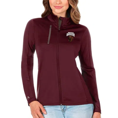 Antigua Maroon/graphite Montana Grizzlies Generation Full-zip Jacket