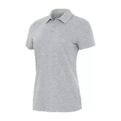 Antigua Matter Womens Golf Short Sleeve Polo Shirt In Gray