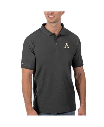 Antigua Men's Anthracite Appalachian State Mountaineers Legacy Pique Polo In Multi