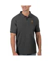 Antigua Men's Anthracite Arizona State Sun Devils Legacy Pique Polo In Anthracite