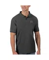Antigua Men's Anthracite Hawaii Warriors Legacy Pique Polo In Black