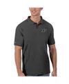 Antigua Men's Anthracite Purdue Boilermakers Legacy Pique Polo In Anthracite