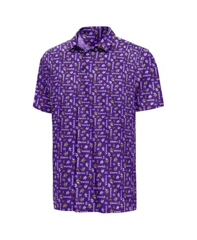 Antigua Men's  Purple Minnesota Vikings Season Tickets Polo In Multi