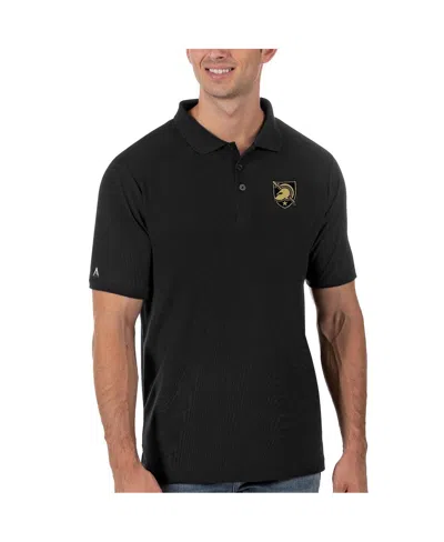 Antigua Men's Black Army Black Knights Legacy Pique Polo Shirt